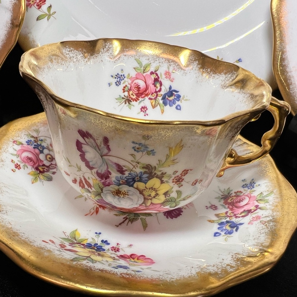 Antique Hammersley lady Patricia dinner for 8 people with tea pot and pitcher - Picture 9 of 16